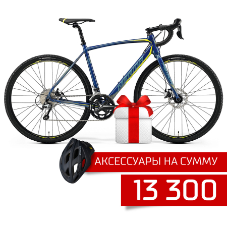 Merida 2019 по акции, шоссейные велосипеды Merida CycloCross 300 Petrol Yellow/Lite Teal 2019 Артикул 