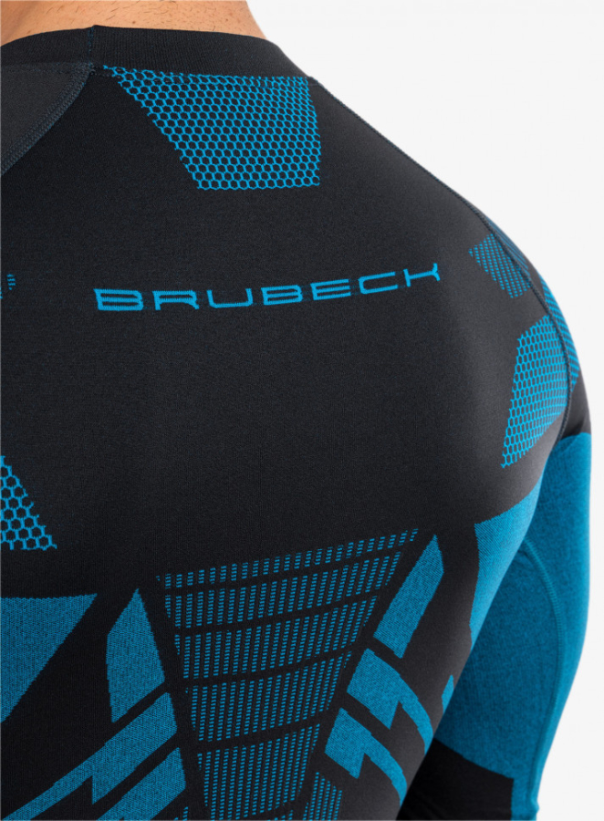 Футболка мужская длинный рукав Brubeck DRY (графит-синий XXL)