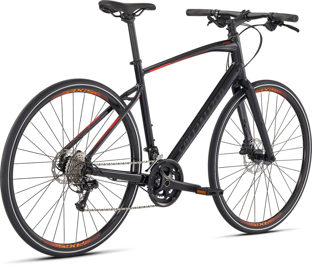 Городские велосипеды Specialized Sirrus 3.0 2022 Gloss Cast Black / Rocket Red / Satin Black Reflective Артикул 90922-7201, 90922-7200, 90922-7204, 90922-7202, 90922-7205, 90922-7203