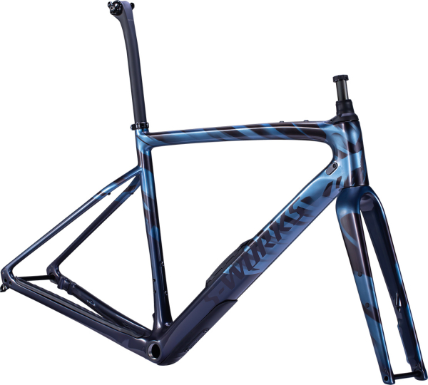 рама specialized s-works diverge gloss light silver/dream silver/dusty blue/wild