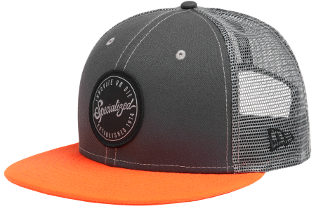Шапки, кеппи, бейсболки Кепка Specialized New Era 9Fifty Snapback Scripty Hat серый оранжевый Артикул 
