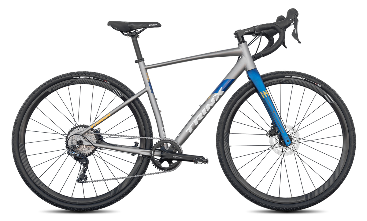 Гравийные велосипеды, ригиды Trinx GTR 2.0 2022 Grey/Blue/Yellow Артикул 