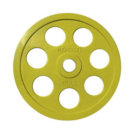 Диски олимпийские Олимпийский диск евро-классик с хватом "Ромашка" 15 кг. Артикул 