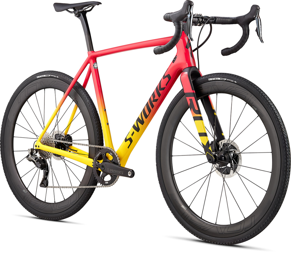 Циклокроссовые, внедорожные велосипеды Specialized S-Works Crux DI2 2020 красный-желтый Артикул 91420-0052, 91420-0054, 91420-0056, 91420-0058