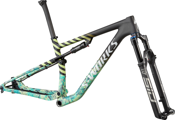 рама specialized s-works epic 2022 satin carbon / lagoon blue marble / spectraflair granite / limest