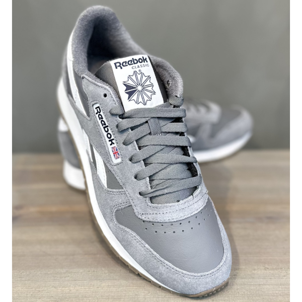 Кроссовки Reebok Classic Leather pure grey 6/pure grey 6/ftwr white
