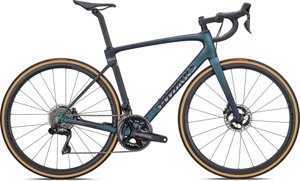 Specialized S-Works Roubaix Dura-Ace Di2 2022 Green Pearl/Carbon Fade/Silver Dust/Black Chrome/Black