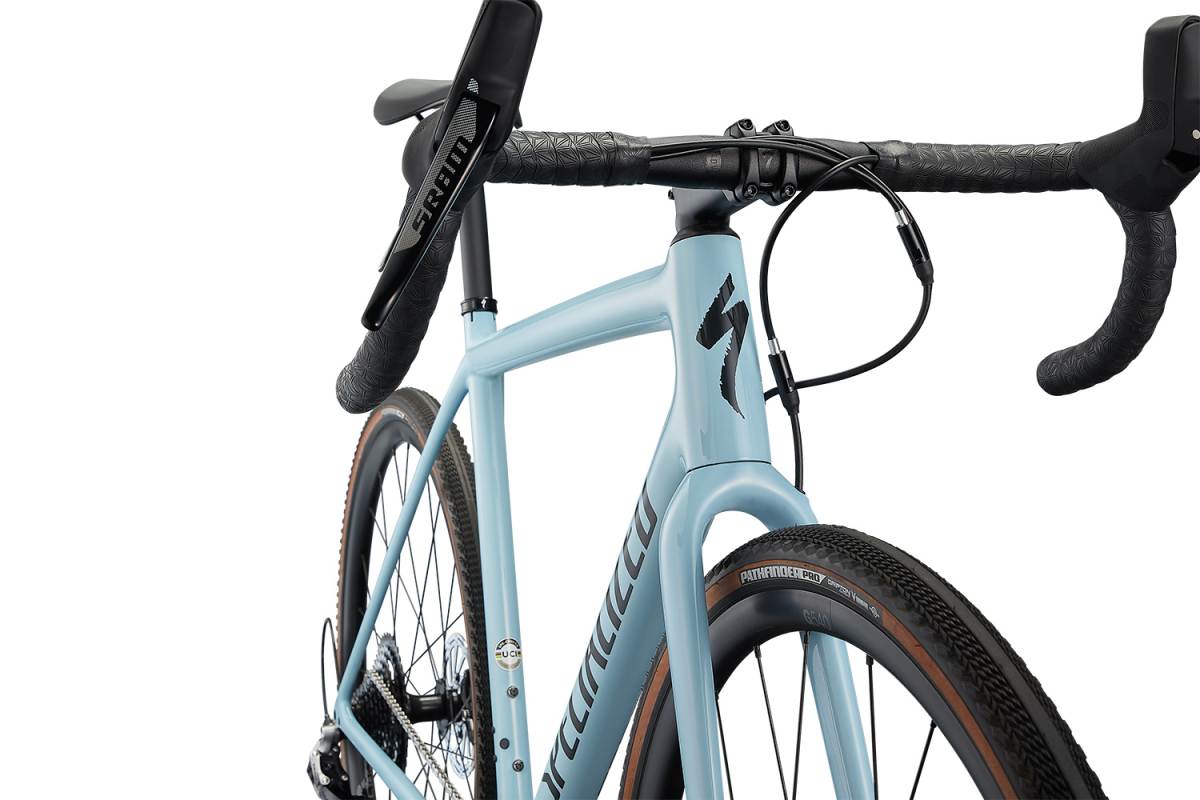 Циклокроссовые, внедорожные велосипеды Specialized Crux Comp 2022 Gloss Arctic Blue / Tarmac Black Артикул 91422-5052, 91422-5056, 91422-5061, 91422-5054, 91422-5049, 91422-5058