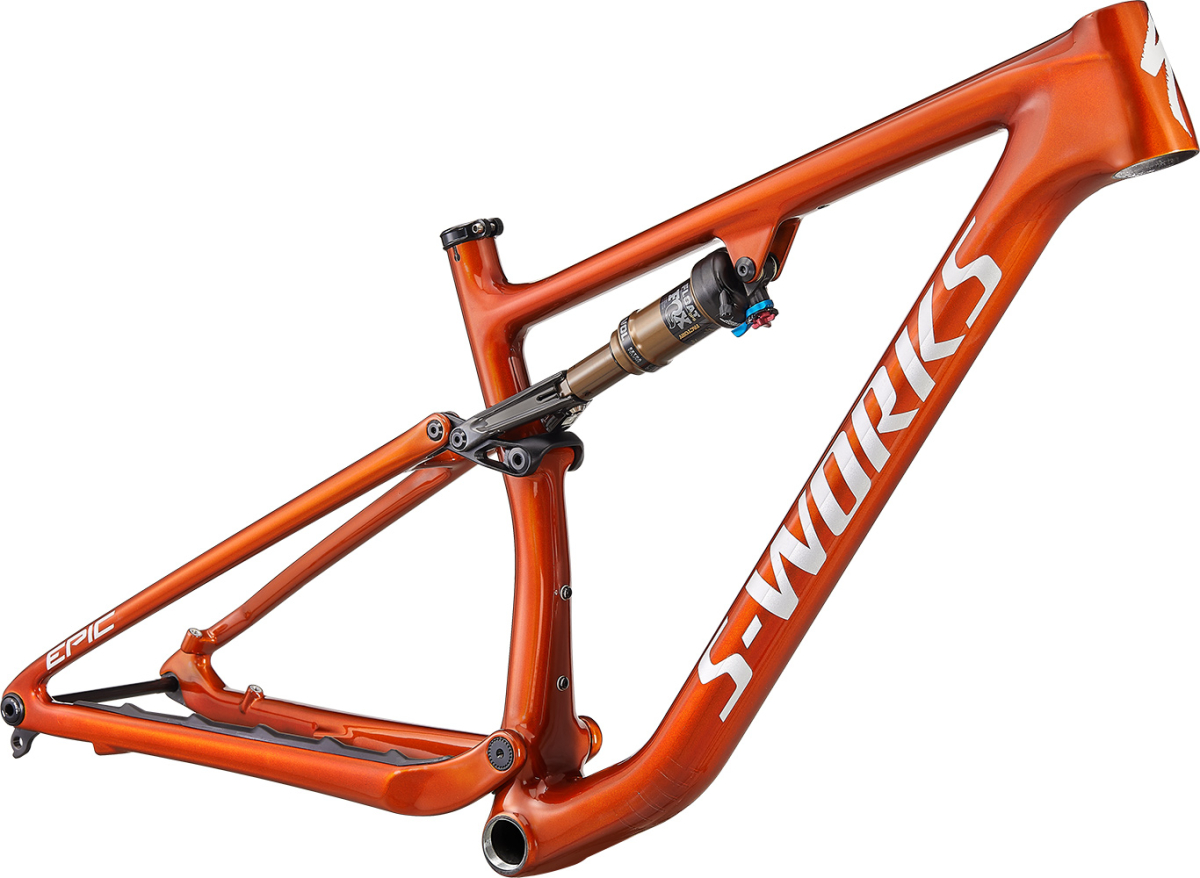 Рамы горных велосипедов рама Specialized S-Works Epic EVO 2022 Gloss Orange Tint Over Spectraflair / Satin Light Silver Артикул 74822-0005, 74822-0004, 74822-0002, 74822-0001, 74822-0003