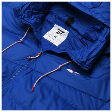 Куртки Куртка Reebok VECTOR LONG DOWN Jacket vector blue/classic white/vector red Артикул HG8933L, HG8933XL, HG8933S, HG8933M, HG8933XS