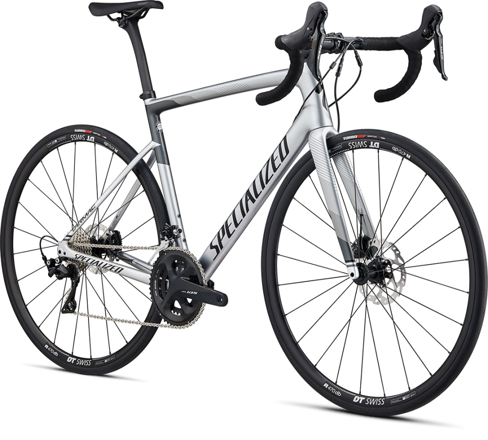 Шоссейные велосипеды Specialized Tarmac SL6 Sport Disc 2020 серебристый-серый Артикул 90620-6244, 90620-6249, 90620-6252, 90620-6254, 90620-6256, 90620-6258, 90620-6261