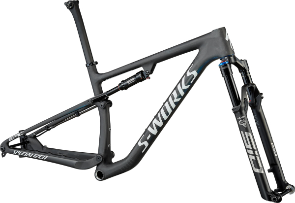 рама specialized s-works epic 2022 satin carbon / color run blue murano pearl / gloss chrome