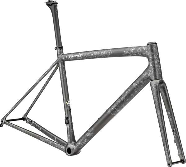 Specialized S-Works Aethos 2023 Satin Silver Pearl - Black Pearl Organic Color Run