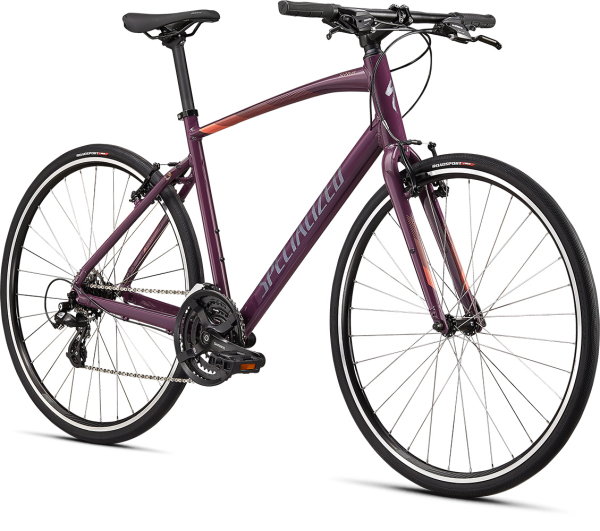 Городские велосипеды Specialized Sirrus 1.0 2021 Gloss Cast Lilac / Vivid Coral / Satin Black Артикул 90921-9100